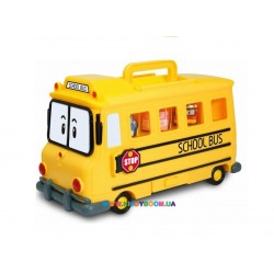 Кейс - гараж школьный автобус Скулби Robocar Poli Silverlit 83148